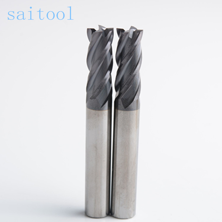CNC Milling Cutter 4 Flutes Carbide Square End Mill for material