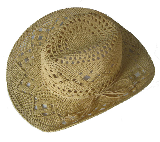 latest new fashion cheap black straw cowboy hat