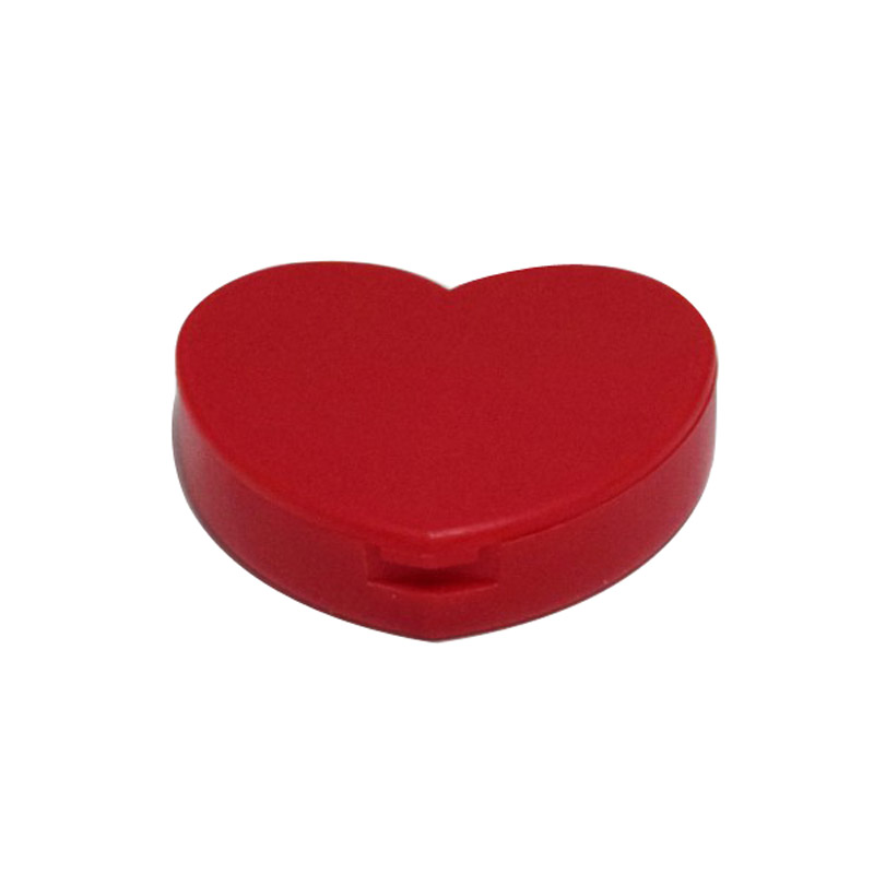 Custom Four - grid heart medicine box plastic belt moving block travel pocket  pill case Jewelry box ditty-bag