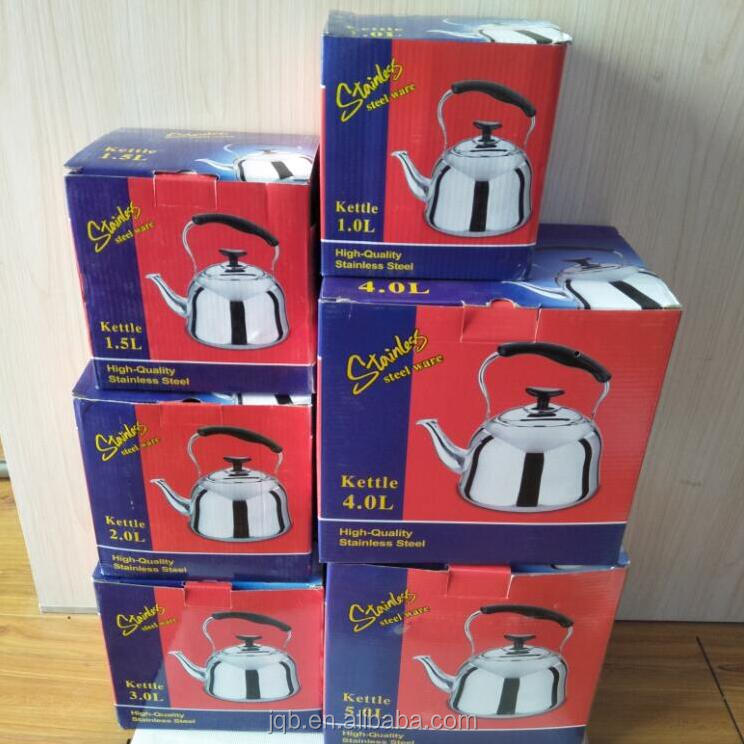 1.0L/2L/3L/4L/5L высококачественный чайник из нержавеющей стали с плоским дном