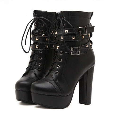 Factory wholesales Sexy Women Snow Ankle High Heel Boots Shoes