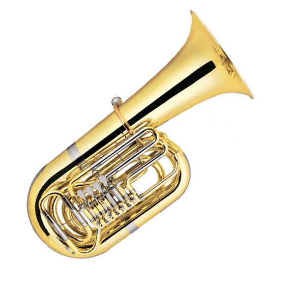 Латунный корпус Cupronickel, золотистые лакированные Bb Tuba