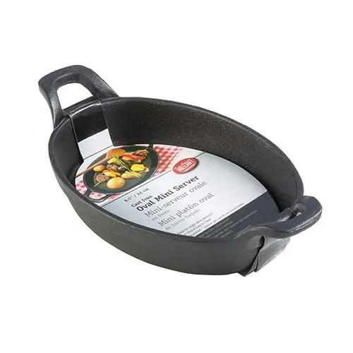 Pre-seasoned Oval Cast Iron Mini Skillet Frying Pan