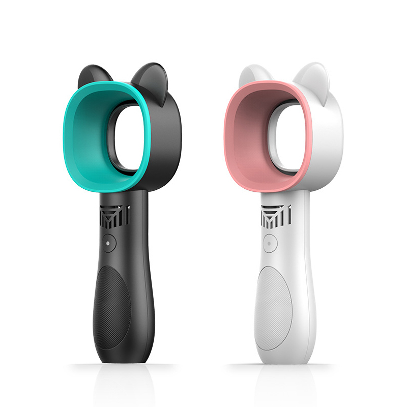 New Design Cute 5V Cooling Rechargeable Bladeless Handheld Portable Fan Cat