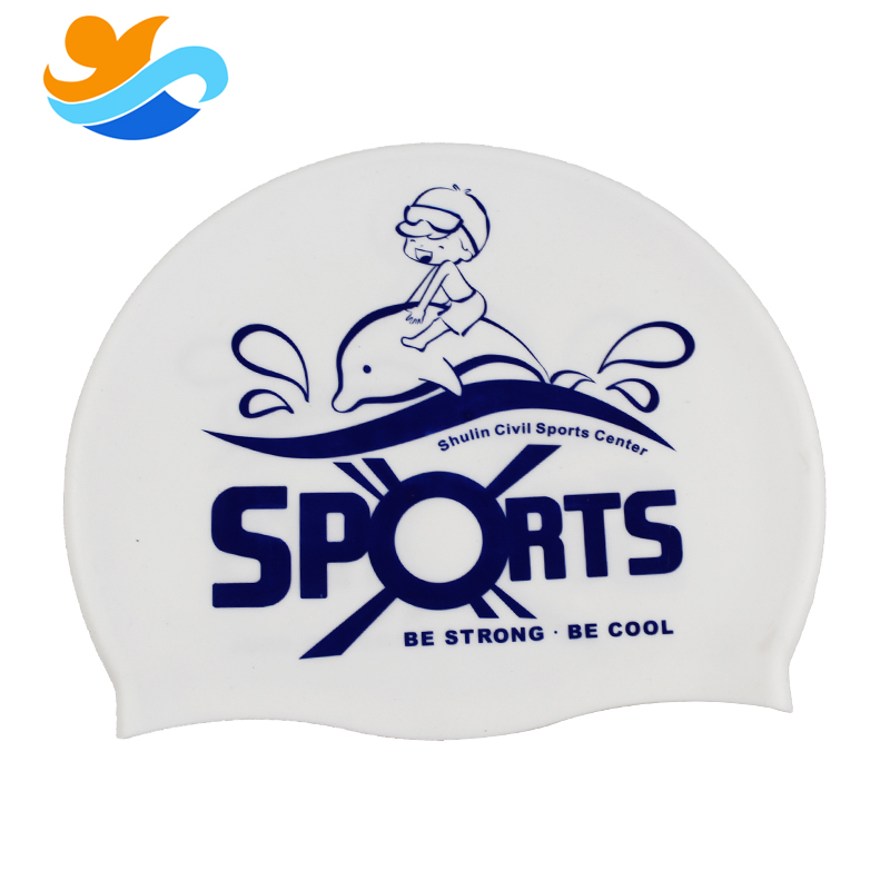 Extensible long hair silicone custom swim cap