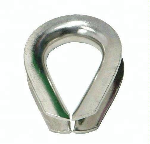 DIN6899A Thimble, Rope Dia. 2.5mm-16mm, Weight kg/100pcs 0.14-12.30