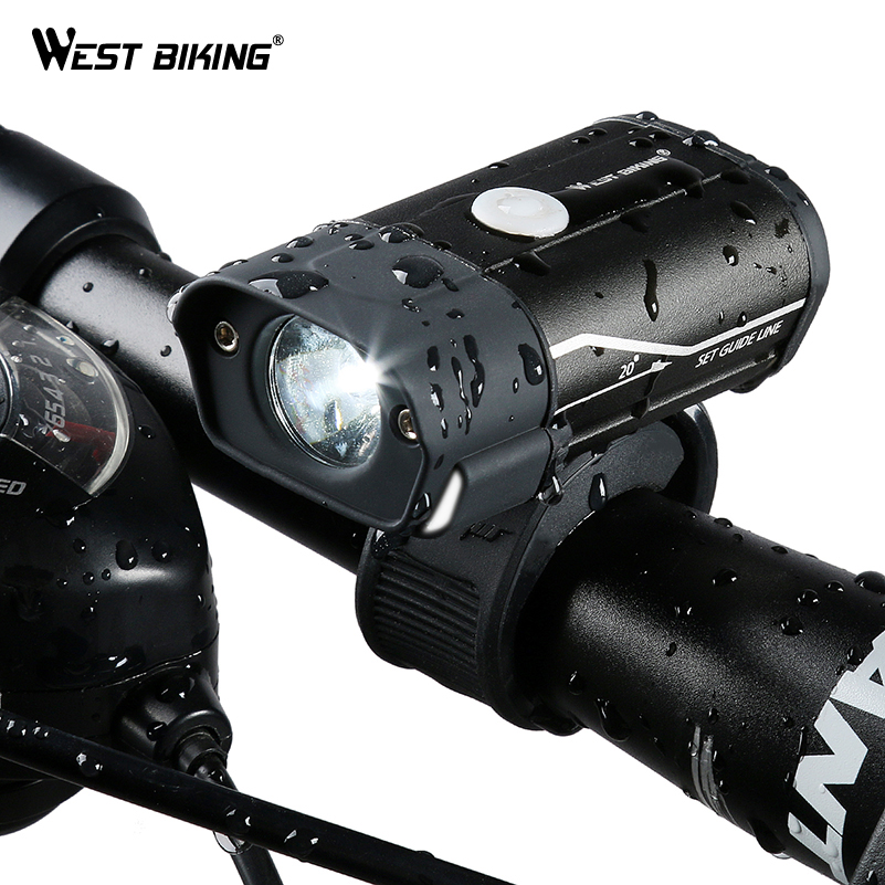 Фонарь велосипедный WEST BIKING с зарядкой от USB, 4 режима, 18650
