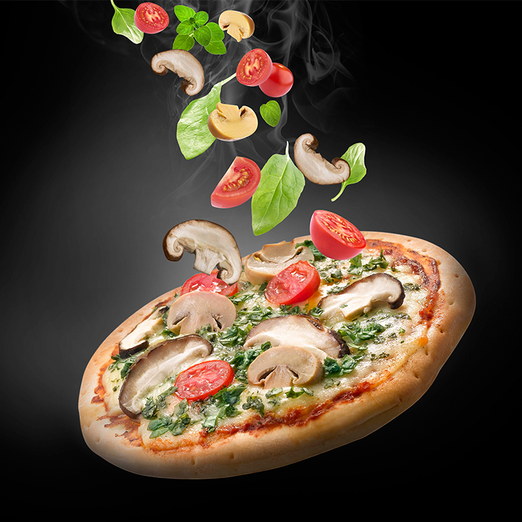 Сингапур еда 150 г 6 дюймов круглый гриб шпинат вкус замороженный Сыр Пицца