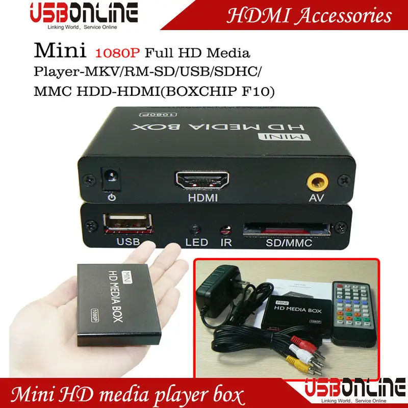 мини-hdmi карта sd медиа-плеер с автозапуском 1080p полный hd медиа-плеер коробка