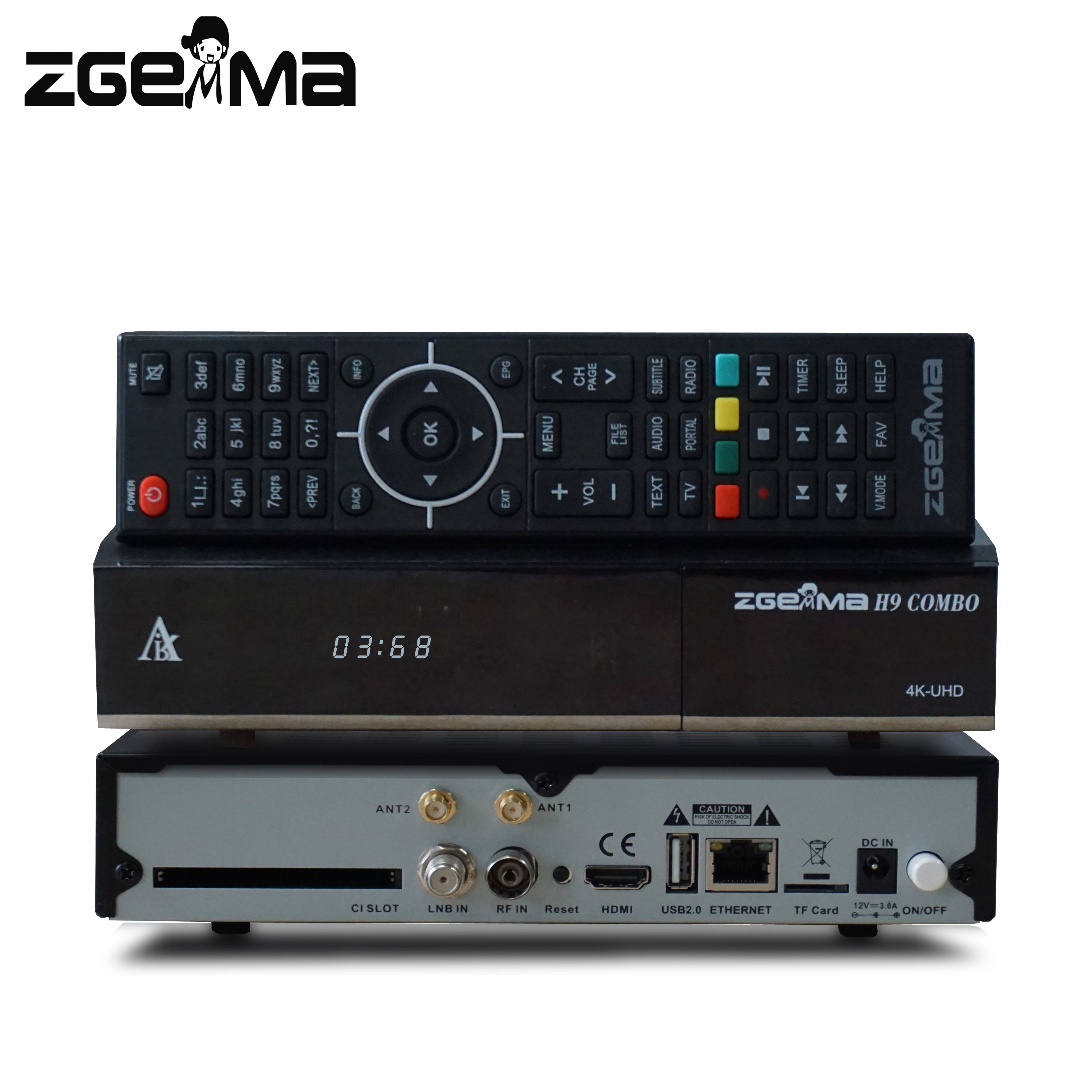 Новый ТВ-декодер combo 4k dvb s2x + dvb t2/c zgemma h9 combo ci plus и ca со встроенным Wi-Fi 300 МГц