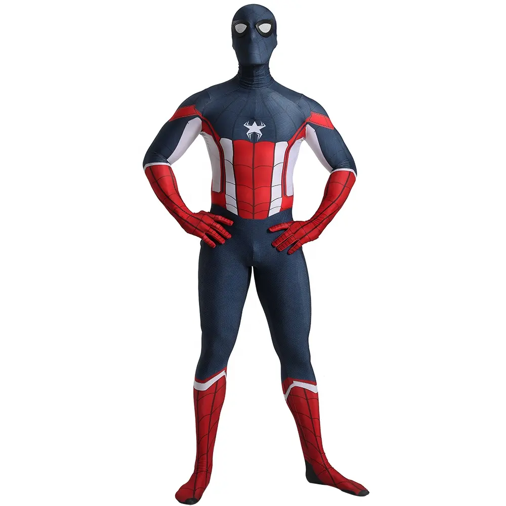 Super spider hero zentai for adult funny cosplay costume zentai cheap zentai for adult