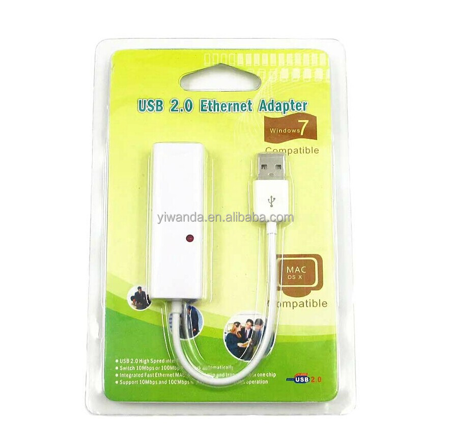 USB 2,0 к Ethernet адаптер 10/100 RJ45 сетевой Lan адаптер