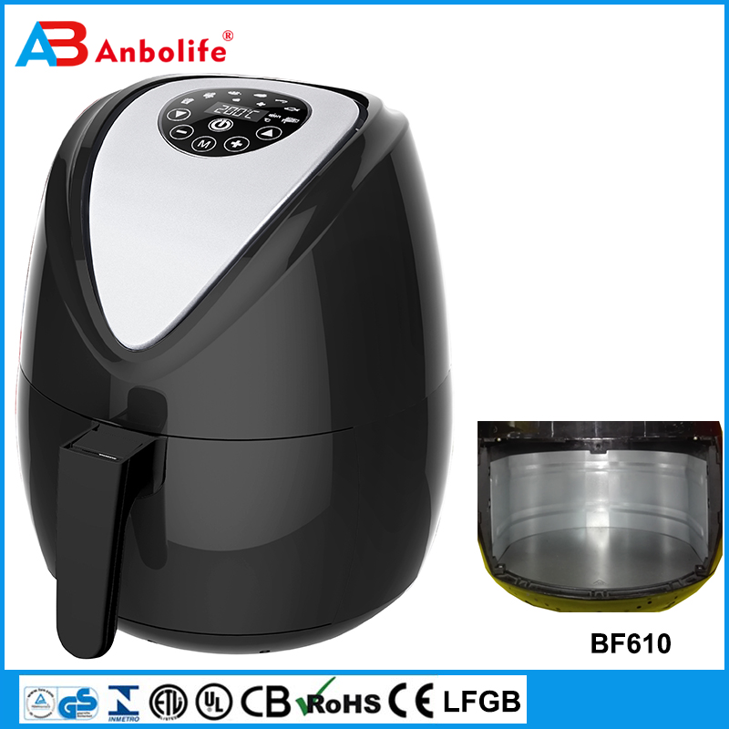 Большая емкость цифровой воздуха Фрайер anbolife 5.2L и воздух фритюрница без масла