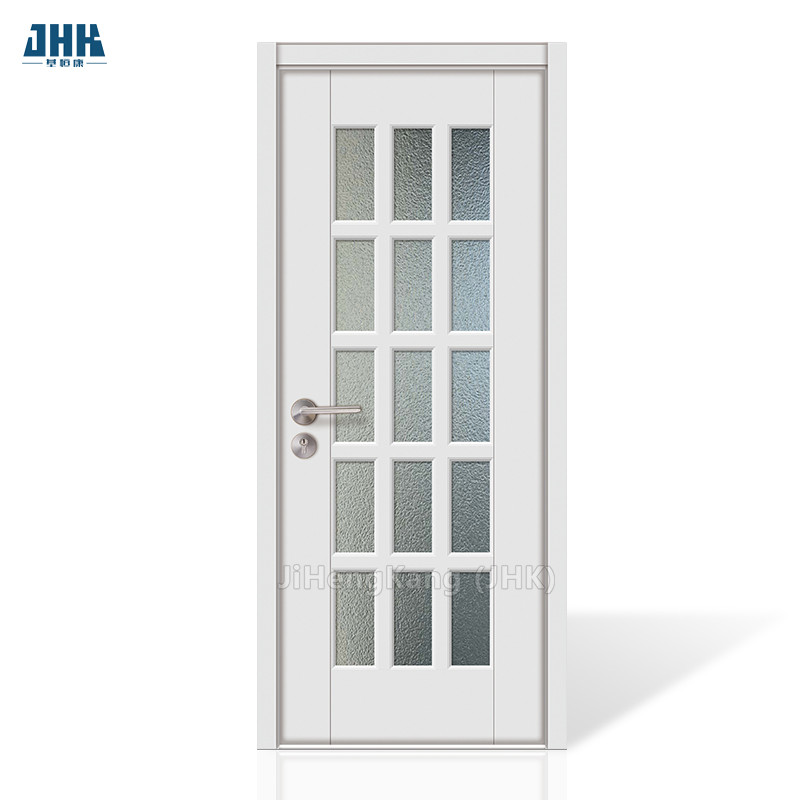JHK-G24 резиновые деревянные окантовки, фабричные стеклянные наружные деревянные двери с витражом