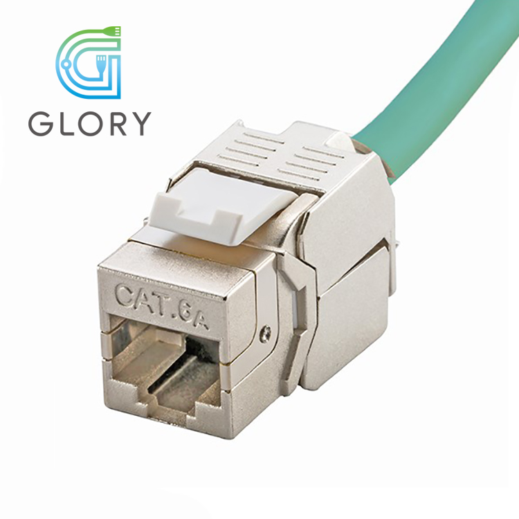 Гнездо Keystone Jack Glory FTP SFTP Cat7 Cat6A RJ45, экранированный, без инструментов