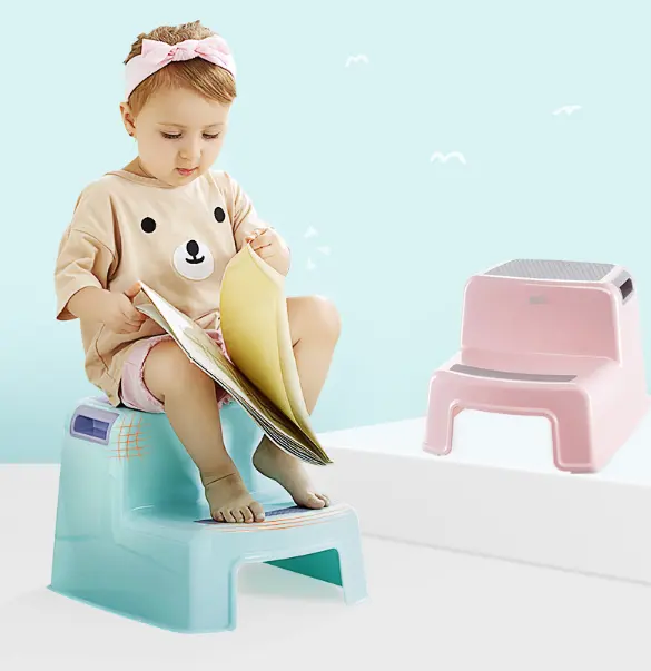 KUB children step stool plastic bathroom chair toilet footrest anti-slip footstool for baby