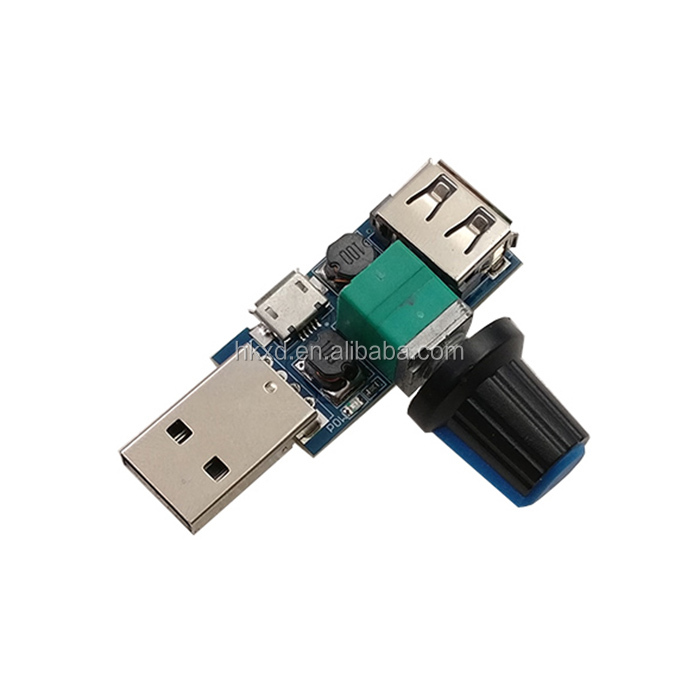 Модуль DC 5V Mini USB регулятор вентилятора, контроллер скорости ветра объем воздуха регулятор вентилятора охлаждения Немой Многофункциональный вентилятор переключатель скорости модуль