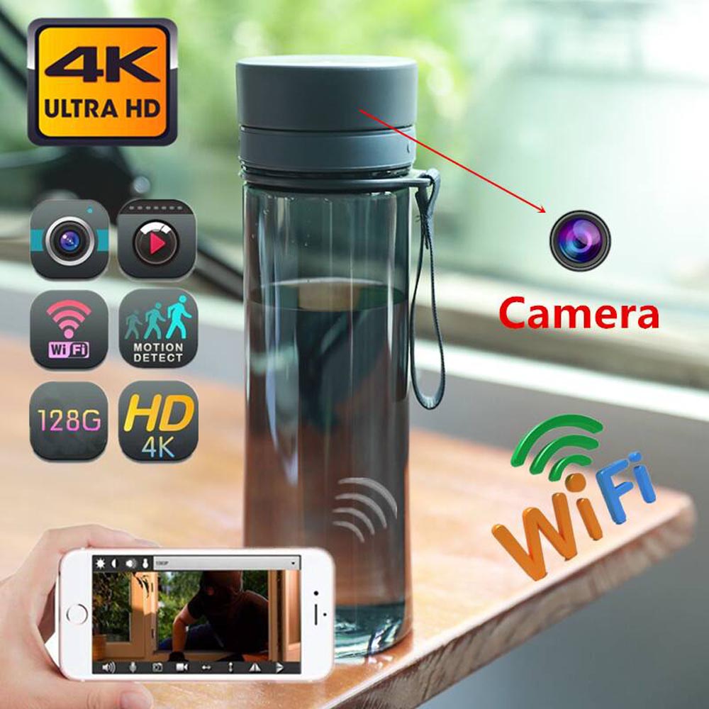 Портативная Мини Wi-Fi беспроводная камера 4K HD камера для бутылки с водой PQ548