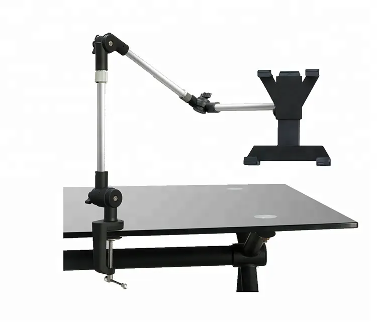 Adjustable and Foldable Aluminum Alloy Desk Tablet Stand Mount Holder with 360 Degree Rotation for 7-12 inch Tablet PC