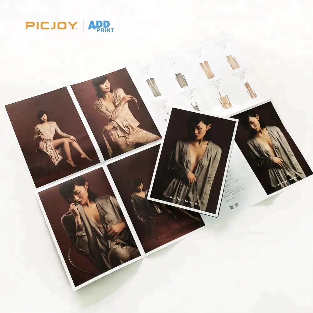 High quality 16 pages French folding pamphlet brochure offset printing for sexy lingerie printing in shanghai