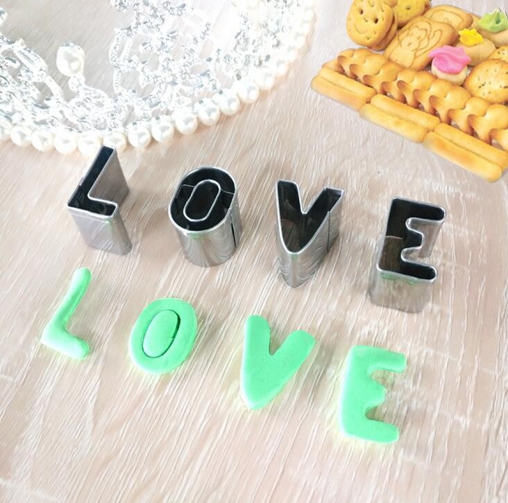 Нержавеющая сталь алфавита cookie формы для выпечки инструменты для Fondant Торты