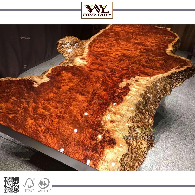 Роскошный стол из твердой древесины Bubinga