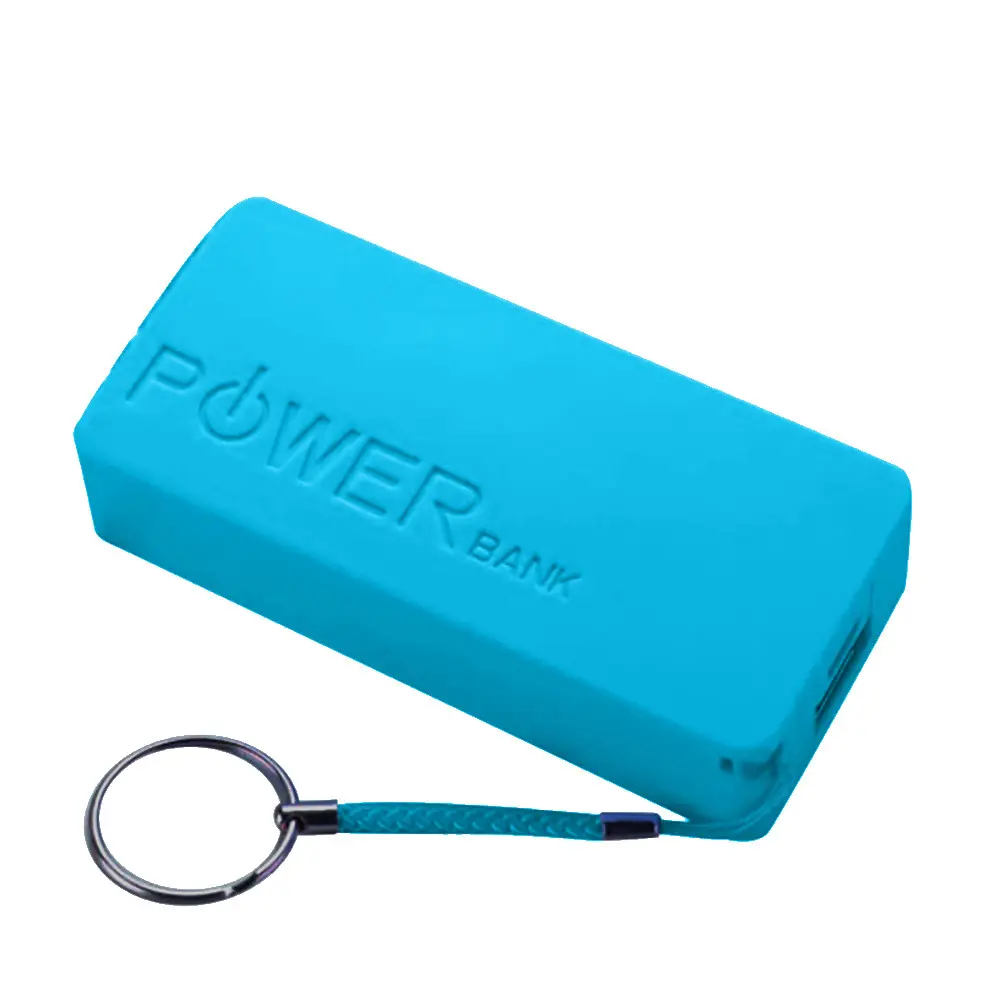 Without Rope Candy Color 5600mAh 2X 18650 USB Power Bank Fashion Battery Charger Case DIY Box