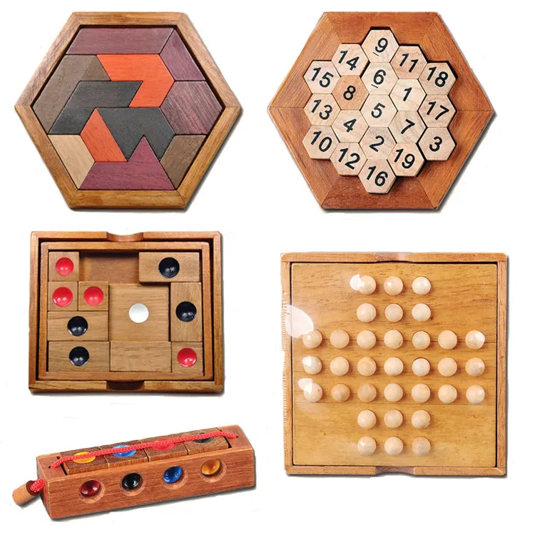 Most popular different shapes interesting funny wooden puzzle toy