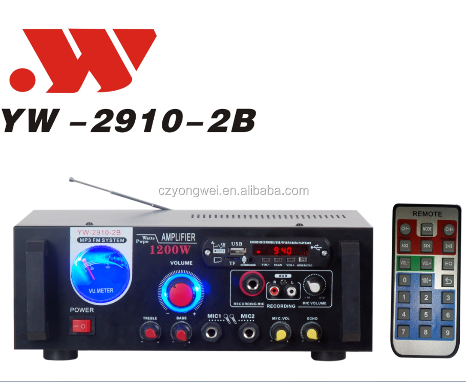 Профессиональный караоке 2 канальный аудио усилитель мощности YW 2910-2B