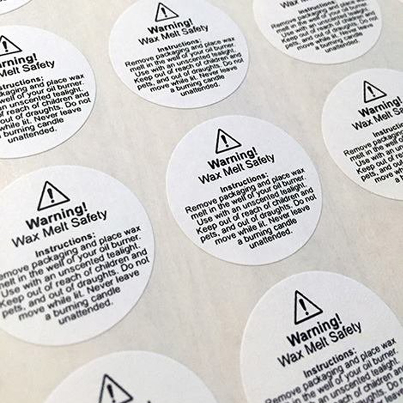 Пользовательские высококачественные предупреждающие этикетки для свечей