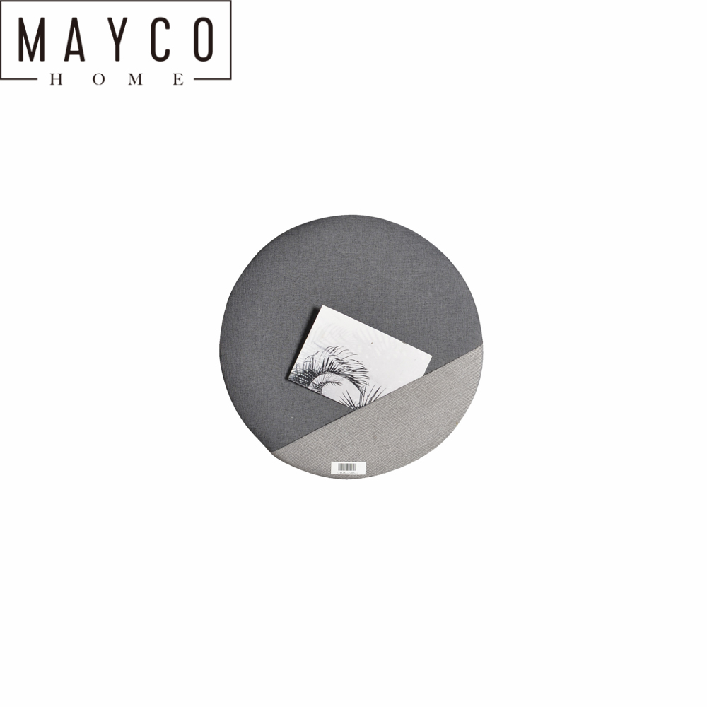 Mayco декоративная булавка округленное темно-синий Pinboard и светло-серый Безрамная ткань доска объявлений с 1 карман