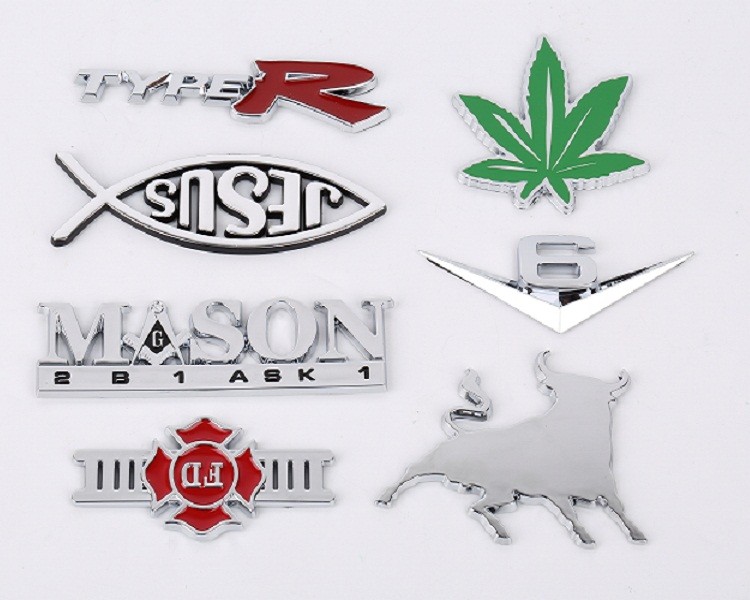 Customize size plastic chrome alphabet letters for car