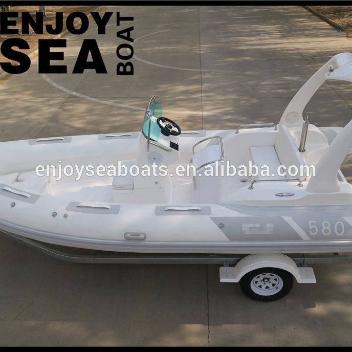 Лодка Ocean going RIB-580, дешевая лодка из стекловолокна, сделанная в Китае, открытая лодка из стекловолокна