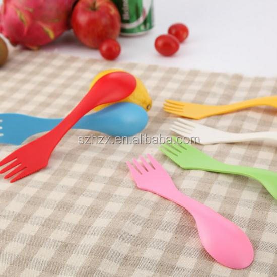 bushcraft survival camping plastic lightweight spork spoon fork knife