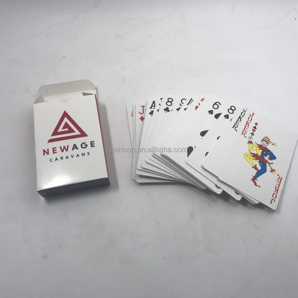 Рекламная рекламная бумажная игральная карточка для покера