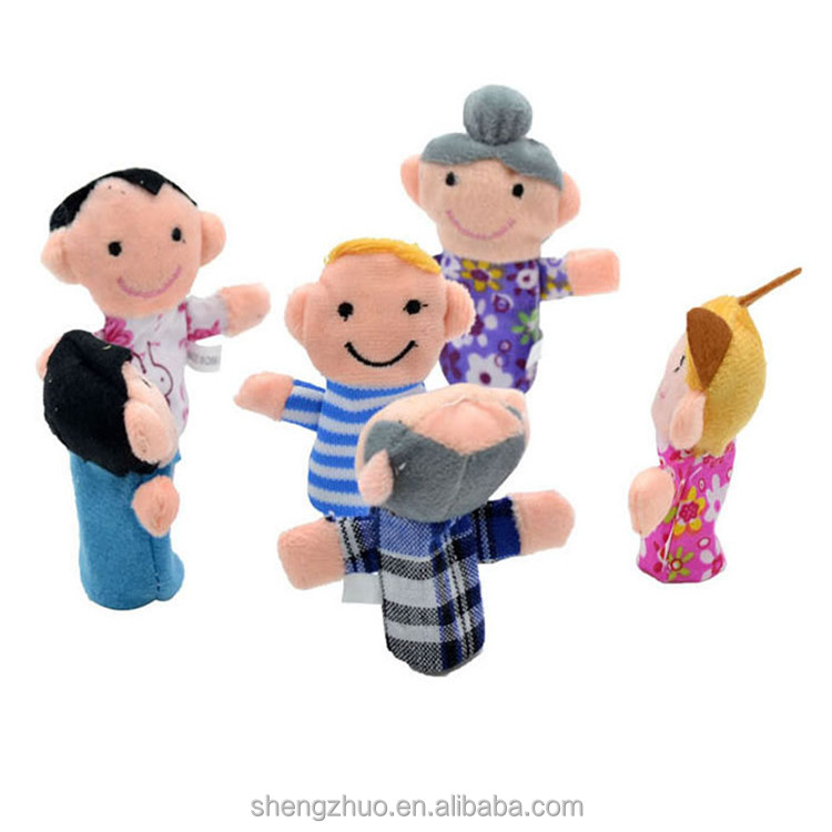 Hot selling global cartoon character plush finger puppet toy for sale
