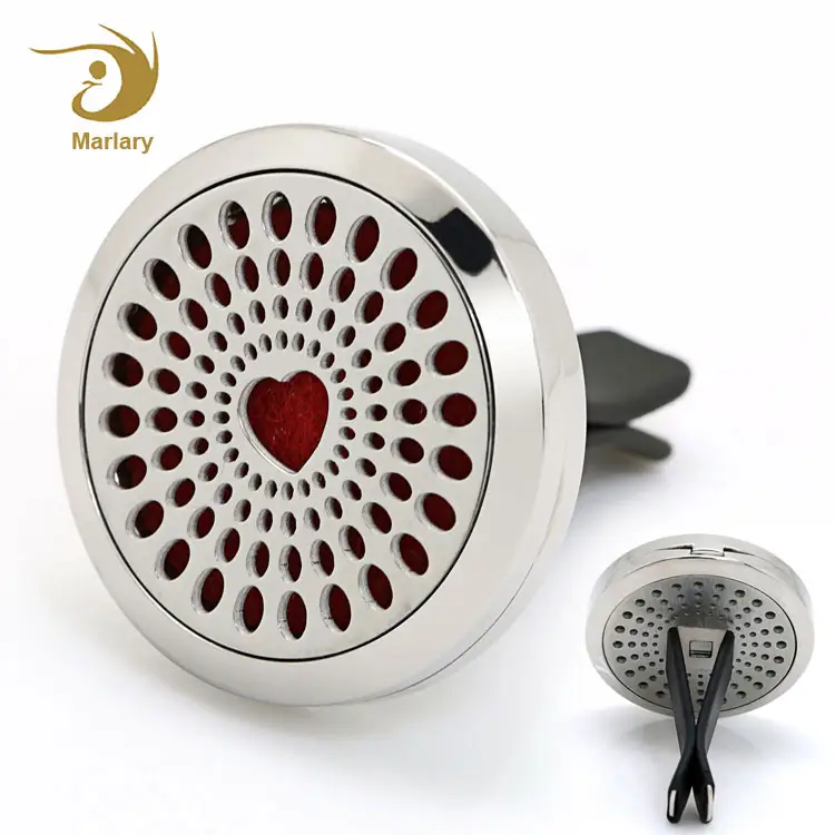 30 мм Магнитная аромат эфирного масла в форме сердца дешевые автомобильный освежитель воздуха