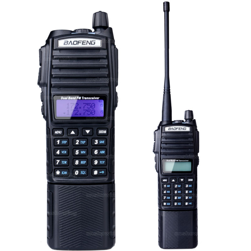 Двухдиапазонная портативная рация BAOFENG UV-82 UHF/VHF с высокой мощностью и аккумуляторным радио, 10 Вт