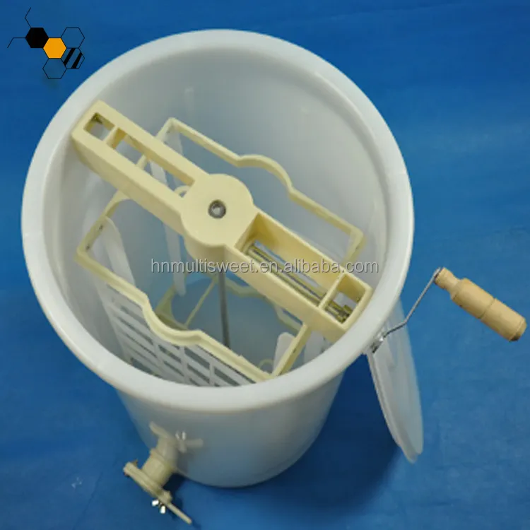 Cheapest price honey centrifuge 2 frames plastic honey extractor