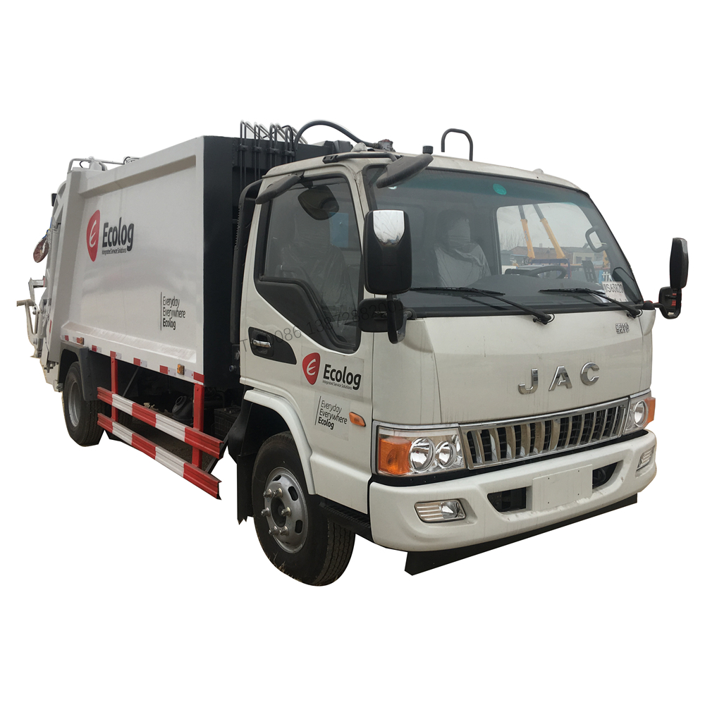 Brand new factory sale JAC 4x2 5cbm small 5 ton compactor garbage truck price