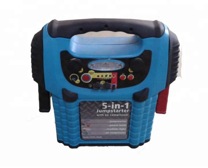 multifunctional 5-in-1 auto battery power bank jump starter for starting vehicle