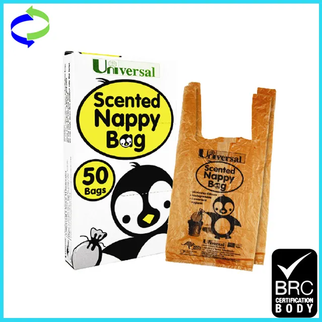 Diaper Plastic Bag PE Plastic Diapers Biodegradable Baby Nappy Bag