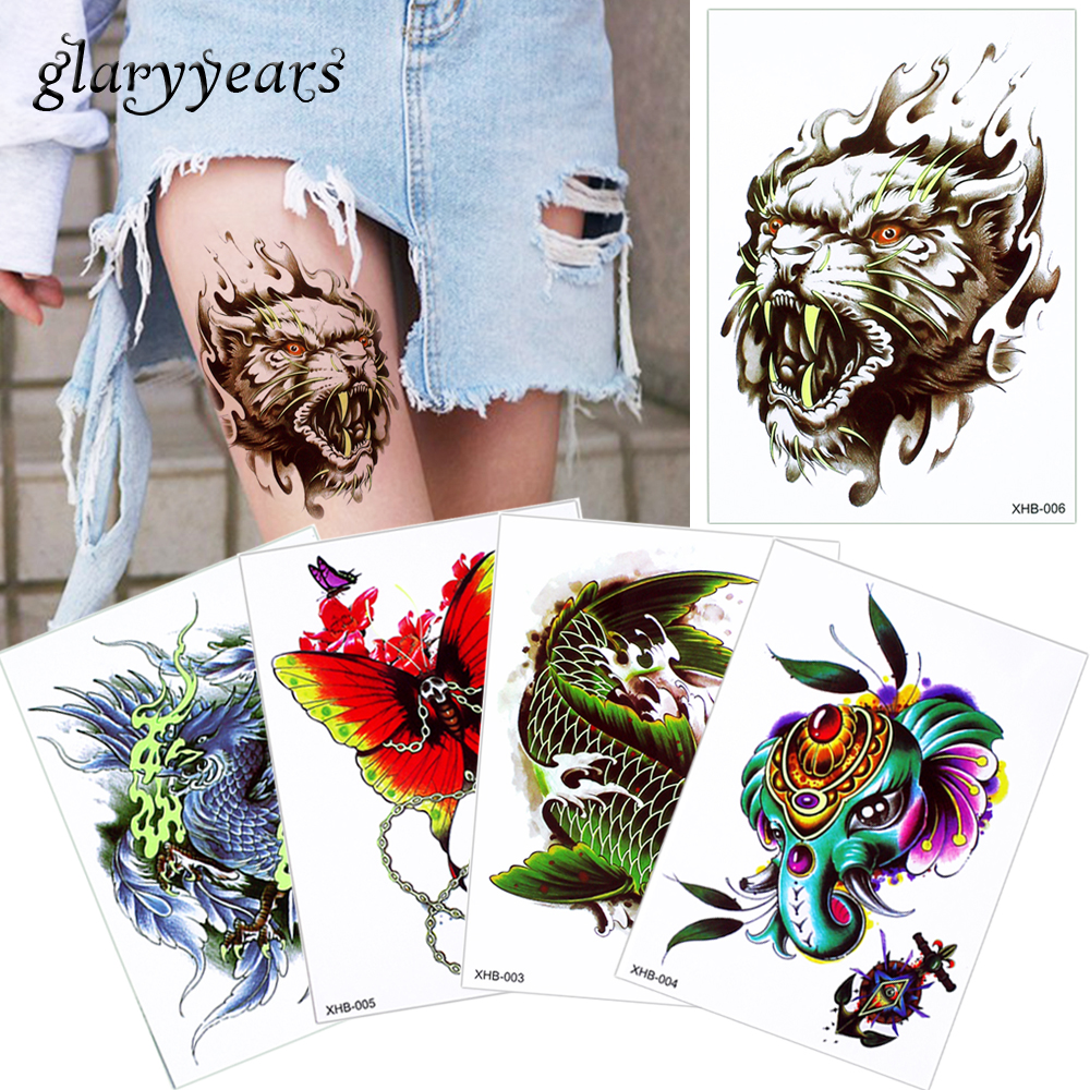 XHB Tato Tribal Lengan Tangan художественный пигмент, временная татуировка