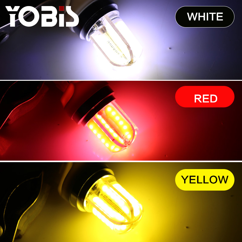 Yobis Новое поступление лампы Cob 48smd T20 w21/5w 7443 тормоза Янтарный DRL указатель поворота T20 LED для автомобиля