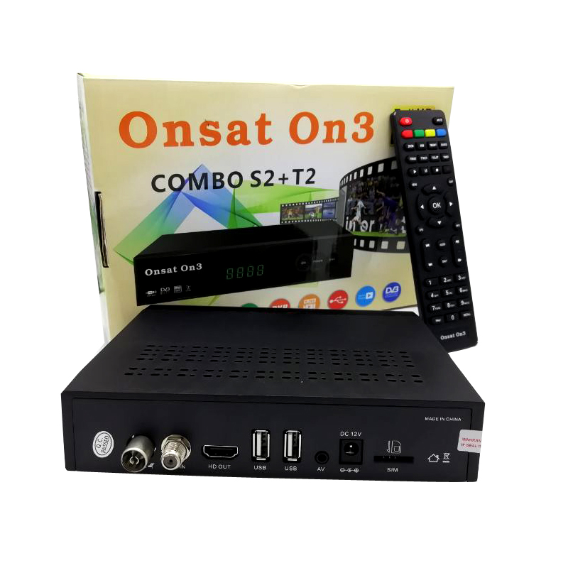 Africa Onsat On3 DVB-S2/T2 Combo mepg4 gprs powervu autoroll декодер с Tcam code open 16E MYTV и 22 Вт каналы