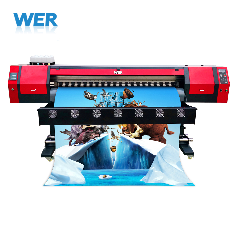 Cheap car sticker and flex banner pvc one way vision printing machine WER ES180  eco-solvent printer 1.8m
