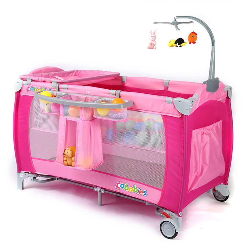 Xiamen производство Розовый Детское постельное белье, cobabies путешествия многоугольный игровой бассейн с бар игрушки/