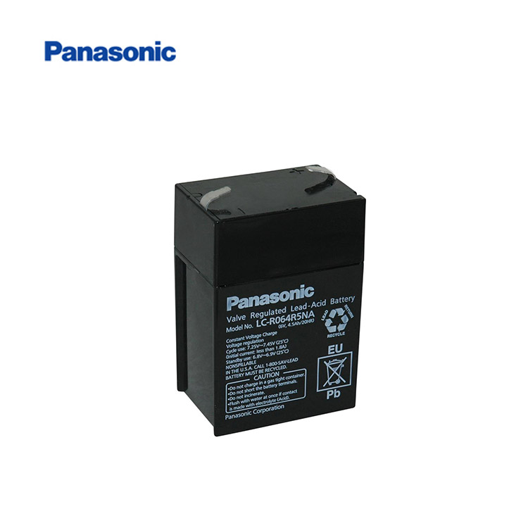 Panasonic 6V 4.5Ah свинцово-кислотная батарея LC-R064R5 для перезаряжаемого ni-cd фонари