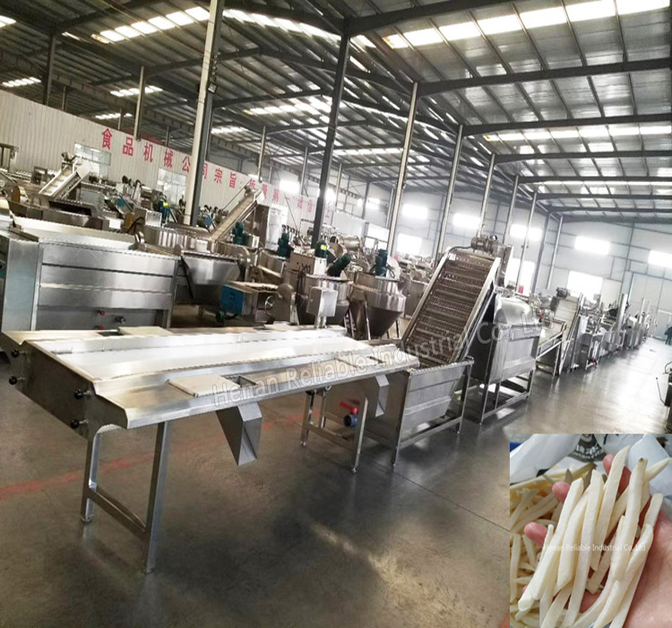 full automatic french fries production line / french fries potato processing machinery