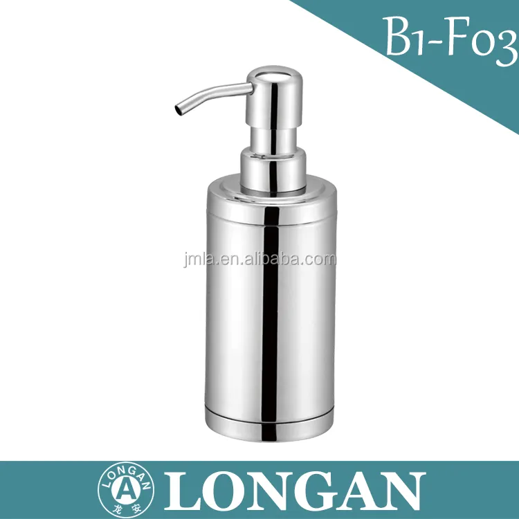 Cosmetic Packaging Custom Empty Airless Shampoo Hand Wash Liquid Dispenser Stainless Steel Lotion Pump bottle